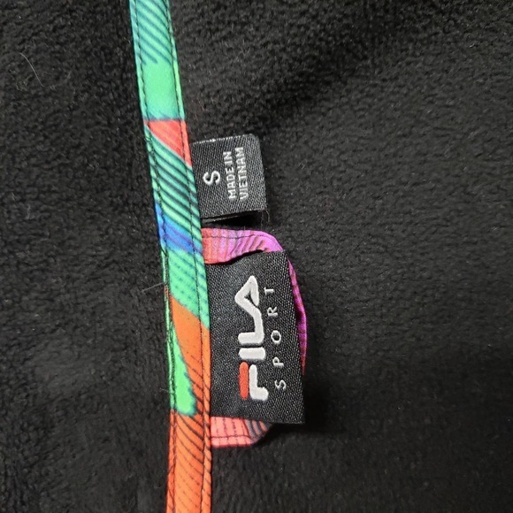 Womans FILA Fleece Sport Jacket Zipper front side Sm - Picture 5 of 8